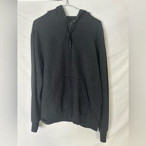 Grey full zip up hoodie HM m